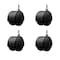Service Caster 2'' Floor Safe Black Hooded Twin Wheel Caster 1/4 Threaded Stem, 4PK SCC-TS02S50D-NYU-FB-142058-4 - alternate 1